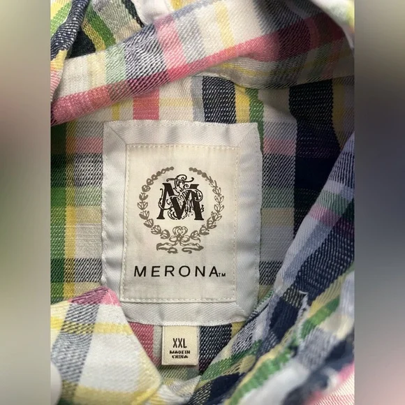 Merona Pastel Plaid Cotton Hooded Anorak Jacket —Women’s XXL (Fits L/XL) *READ* - Picture 10 of 12